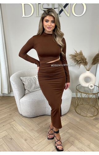 CHOCO - 'ZOEY DRESS' - CLASSY CUT-OUT LONG SLEEVE DRESS 