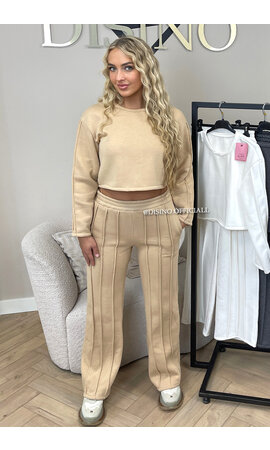 NUDE - 'KENDALL JOGGER SET' - PREMIUM QUALITY INSPIRED STRIPED JOGGER