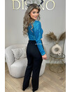 LIGHT BLUE - 'NORA' - SPARKLE ONE ARM ALL OVER SEQUIN TOP