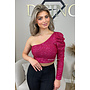 BERRY - 'NORA' - SPARKLE ONE ARM ALL OVER SEQUIN TOP