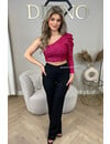 BERRY - 'NORA' - SPARKLE ONE ARM ALL OVER SEQUIN TOP