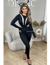 BLACK - 'CARDI' - DESIGNER INSPIRED RACER MESH JUMPSUIT