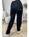 BLACK - 'CALIFORNIA' - PERFECT FIT STRETCH HIGH WAIST STRAIGHT LEG JEANS