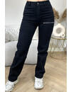 BLACK - 'CALIFORNIA' - PERFECT FIT STRETCH HIGH WAIST STRAIGHT LEG JEANS