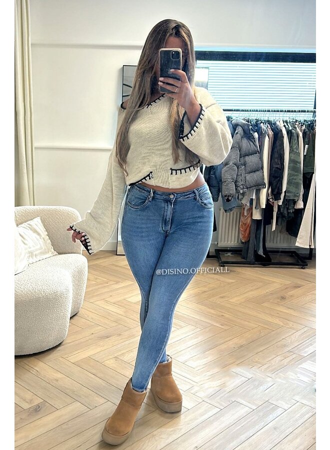 VS-MISS - BLUE - SUPER STRETCH HIGH WAIST SKINNY JEANS - 8072 - DISINO -  Fashion Boutique