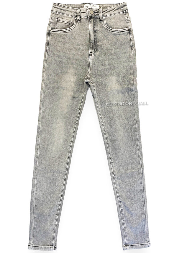 VS-MISS - LIGHT GREY - SUPER STRETCH HIGH WAIST SKINNY JEANS  - 8109