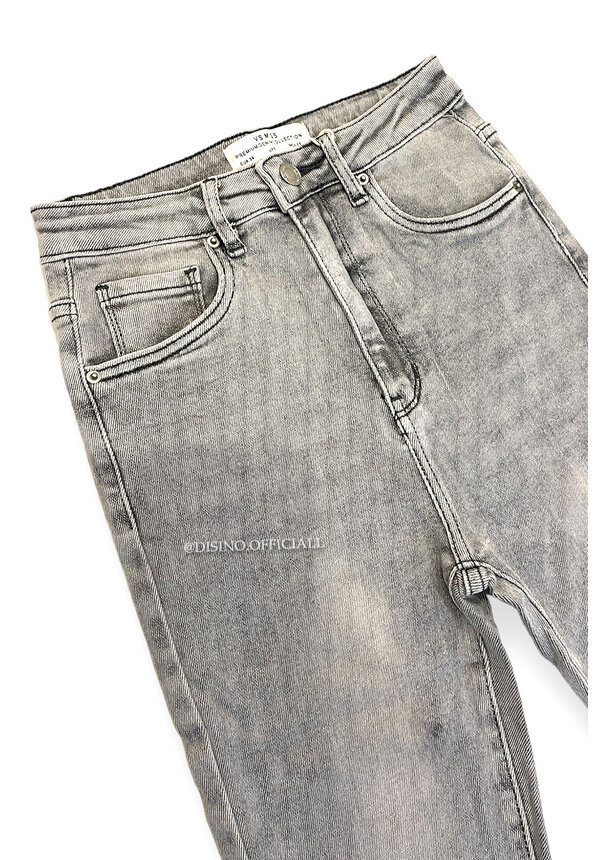 VS-MISS - LIGHT GREY - SUPER STRETCH HIGH WAIST SKINNY JEANS  - 8109