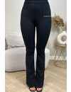 BLACK - 'NORAH PANTALON' - PERFECT EXTRA HIGH WAIST FLARED PANTS