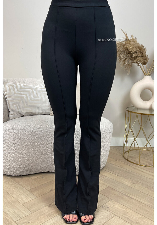 BLACK - 'NORAH PANTALON' - PERFECT EXTRA HIGH WAIST FLARED PANTS