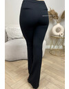 BLACK - 'NORAH PANTALON' - PERFECT EXTRA HIGH WAIST FLARED PANTS