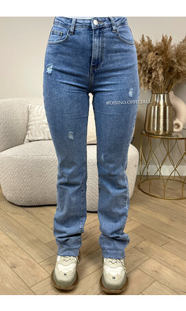 BLUE - 'OHIO' - EXTRA LONG SUPER STRETCH STRAIGHT LEG JEANS