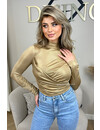 GOLD - 'CYNTHIA' - SPARKLE LONG SLEEVE TOP