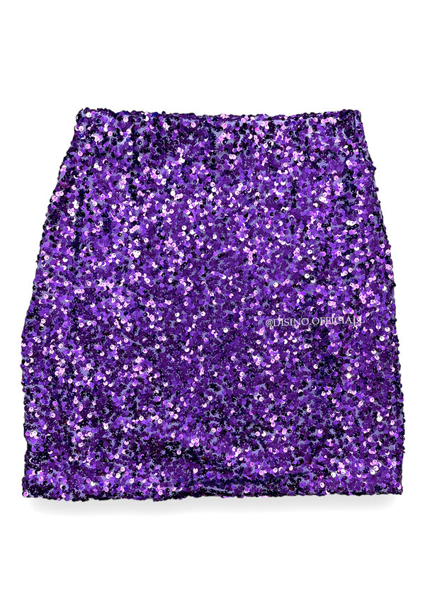 LILA - 'AZELIA SKIRT' - ALL OVER STRETCH SEQUIN SKIRT