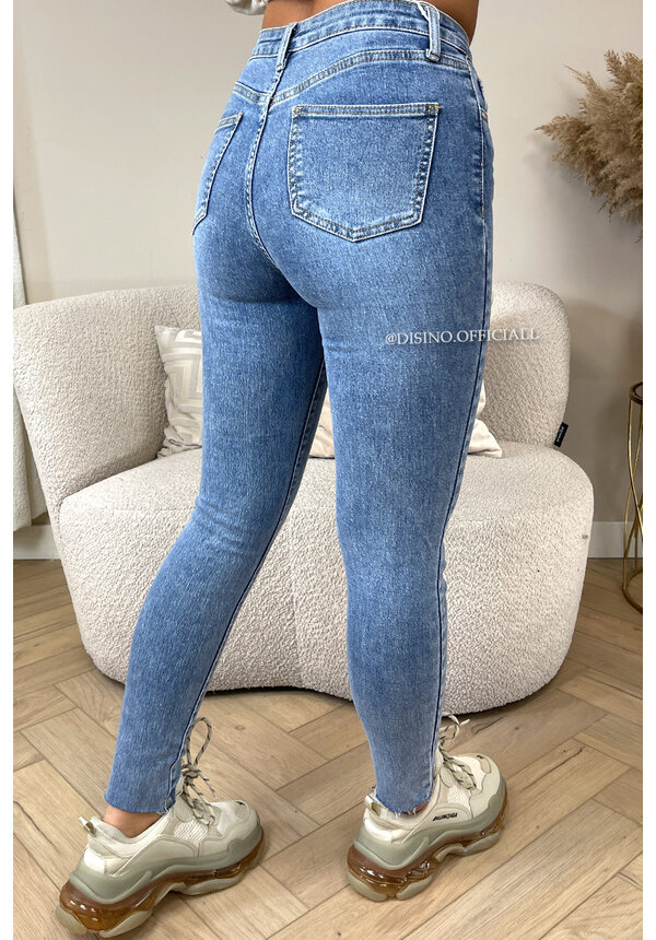 REDIAL - BLUE - PERFECT HIGH WAIST SKINNY JEANS - 2088