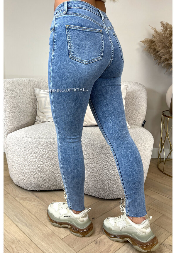 REDIAL - BLUE - PERFECT HIGH WAIST SKINNY JEANS - 2088