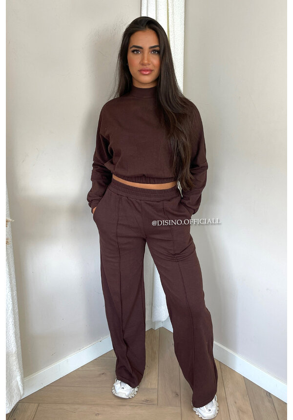 CHOCO - 'EVI SET' - PREMIUM QUALITY WIDE LEG + SWEATER TWO PIECE SET