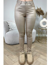 COATED NUDE - COATED SUPER STRETCH SKINNY HIGH WAIST JEANS - 1005