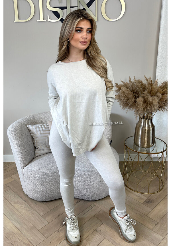 BEIGE - 'KAYLEE' - FASHIONABLE SOFT COMFY SET