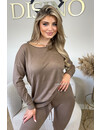 TAUPE - 'KAYLEE' - FASHIONABLE SOFT COMFY SET