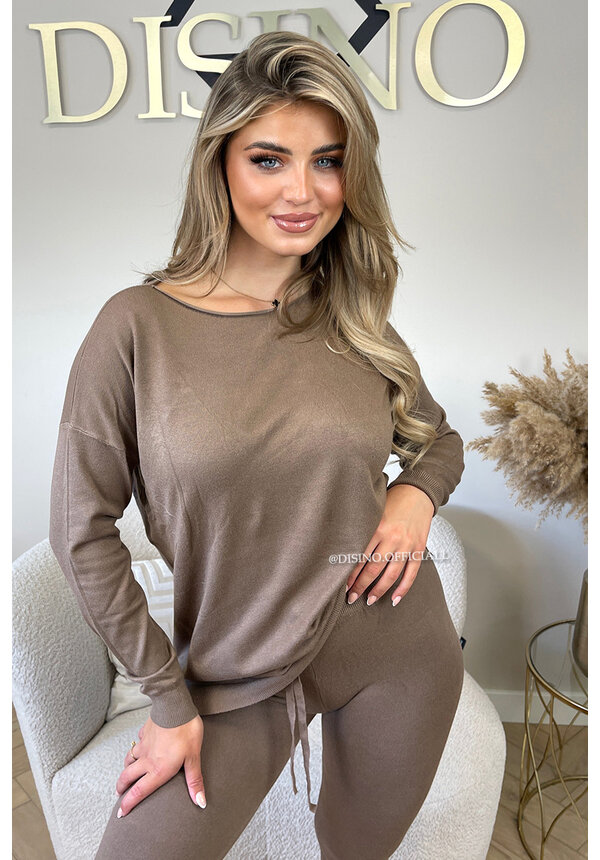 TAUPE - 'KAYLEE' - FASHIONABLE SOFT COMFY SET