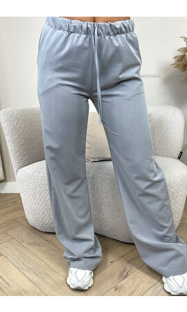 LIGHT GREY - 'ELIZA PANTS' - EXTRA LONG COMFY PANTS