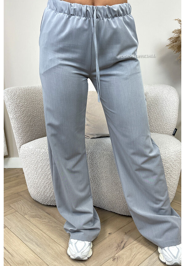 LIGHT GREY - 'ELIZA PANTS' - EXTRA LONG COMFY PANTS