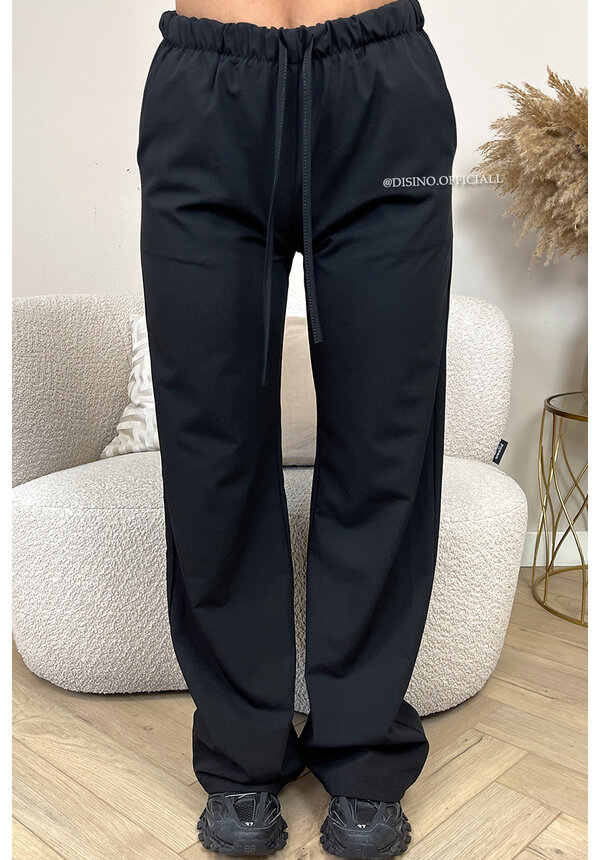 BLACK - 'ELIZA PANTS' - EXTRA LONG COMFY PANTS