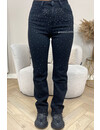 BLACK - 'SWAROVSKI JEANS' - SUPER STRETCH STRAIGHT LEG JEANS WITH DIAMONDS