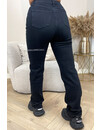 BLACK - 'SWAROVSKI JEANS' - SUPER STRETCH STRAIGHT LEG JEANS WITH DIAMONDS