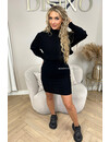 BLACK - 'LILIANN' - PREMIUM QUALITY OVERSIZED CROP SWEATER + DRESS SET