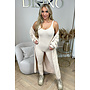 BEIGE - 'STORMI SET' - PREMIUM QUALITY SOFT TEDDY JUMPSUIT + VEST