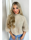 BEIGE - 'INDY' - SUPER SOFT FLUFFY KNIT