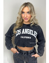 DARK GREY - 'LOS ANGELES TRACKSUIT' - ACID WASHED CARGO JOGGER + CROPPED SWEATER SET