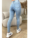 BLUE - SUPER PERFECT HIGH WAIST RIPPED SKINNY JEANS - 5277