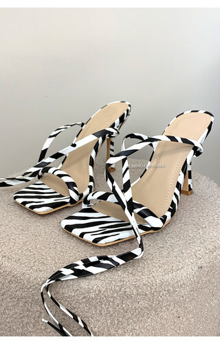 ZEBRA - 'LINA HEELS' - TOUWTJES HAKKEN ROPE HEELS 