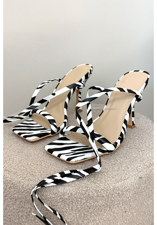 ZEBRA - 'LINA HEELS' - TOUWTJES HAKKEN ROPE HEELS