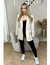 BEIGE - 'HAILEE' - OVERSIZED BOYFRIEND BLAZER