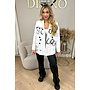 WHITE - 'NAOMY' - EXCLUSIVE GRAFFITI DESIGNER BLAZER