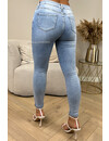 LIGHT BLUE - SUPER STRETCH PERFECT HIGH WAIST RIPPED SKINNY JEANS - 5265