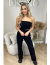 BLACK - 'VIENNA' - SUPER STRETCH CARGO JUMPSUIT