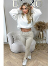 BEIGE - '082' - SUPER STRETCH HIGH WAIST SKINNY JEANS SIDE SPLIT - 082