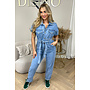 BLUE - 'TAHIRA' - OVERSIZED DENIM JUMPSUIT