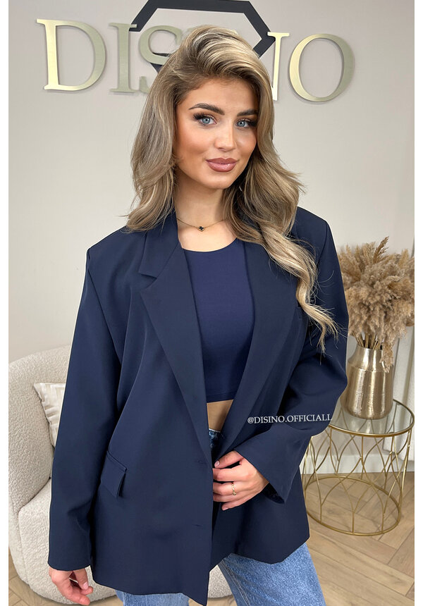 NAVY BLUE - 'KIRA BLAZER' - PREMIUM QUALITY EXTRA OVERSIZED BOYFRIEND BLAZER