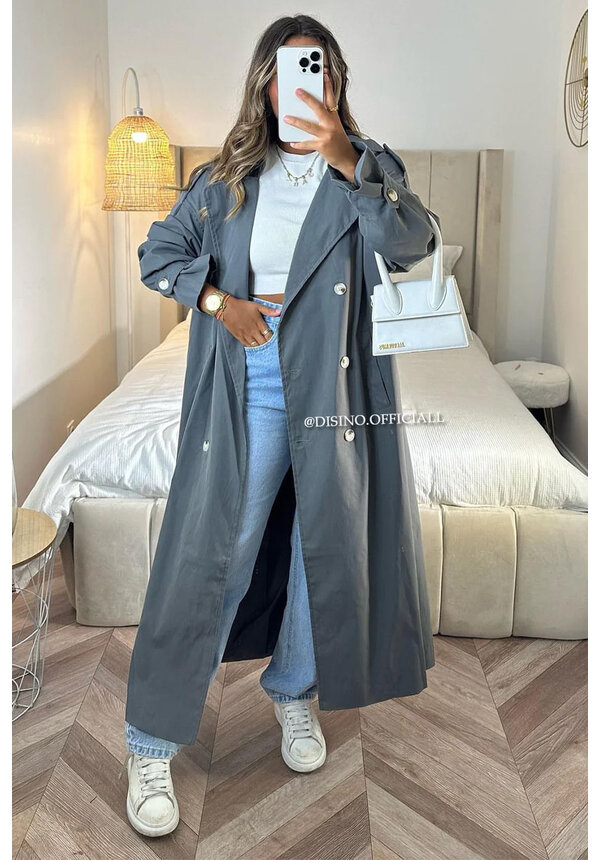 GREY - 'JALINA V2' - MUSTHAVE GREY TRENCH COAT