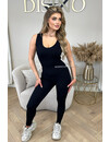 BLACK - 'JENNER JUMPSUIT' - SHAPING V-NECK JUMPSUIT