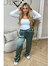 OLIVE GREEN - 'SARINA' - PREMIUM QUALITY SILKY COMFY PANTS