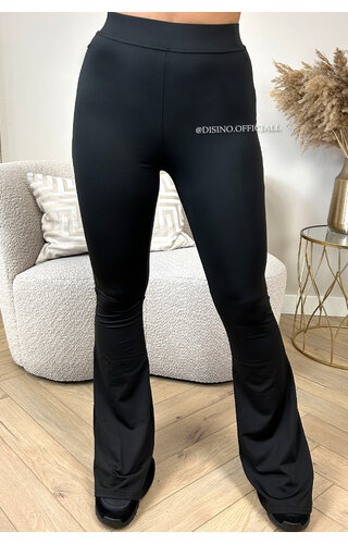 BLACK - 'SARAH FLARE' - EXTRA LONG SOFT PERFECT FIT FLARED PANTS 