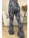 BLACK ZEBRA - 'SARAH FLARE' - SOFT PERFECT FIT LEO FLARED PANTS