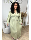 GREEN - 'MIRZA' - LONG SLEEVE MAXI DRESS