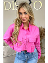 PINK - 'CASIE V2' - CROPPED CLASSY BLOUSE